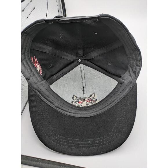 Black Tiger Embroidered Snapback Baseball Hat Flat Brim Cap OSFA Red - Picture 6 of 6